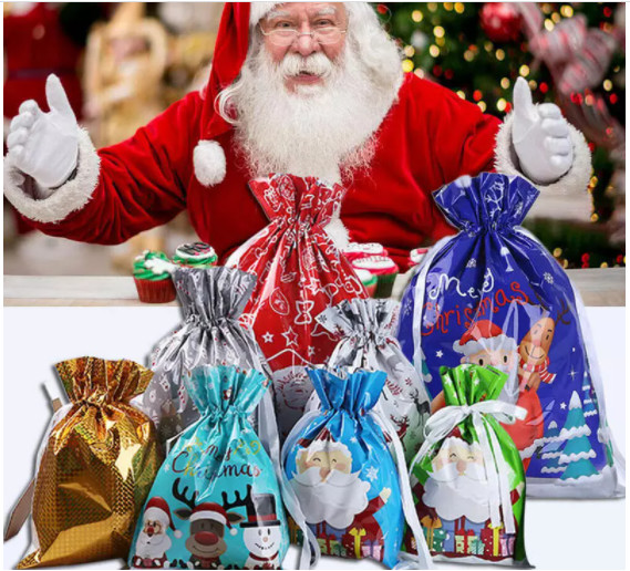 сумка праздничного подарка CPE LDPE 35×40cm для рождества