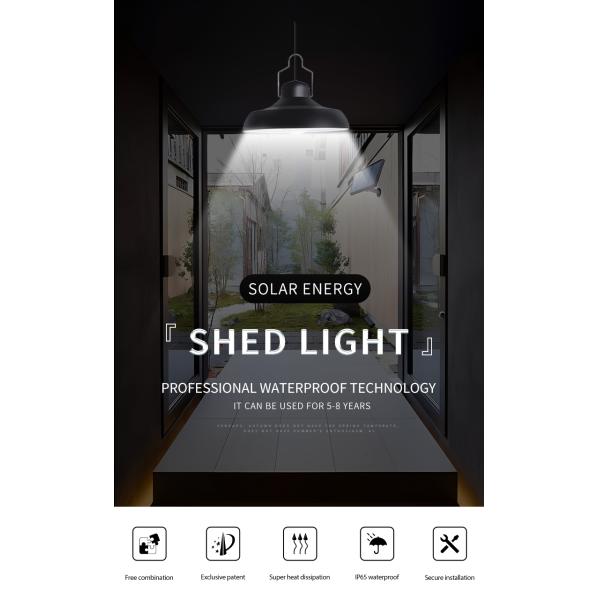 270° Beam Angle Solar Chandelier Color Temperature CCT 6000K-7000K Hanging Lamp Remote