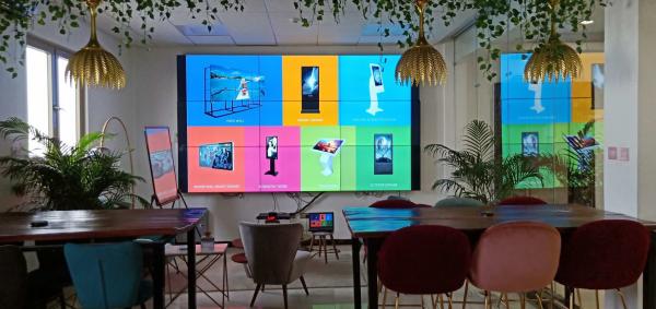 55inch LG 0.88mm Ultra Thin LCD Video Wall PAL/NTSC/SECAM Narrow Bezel LCD Video Wall HDMI Video Wall Display