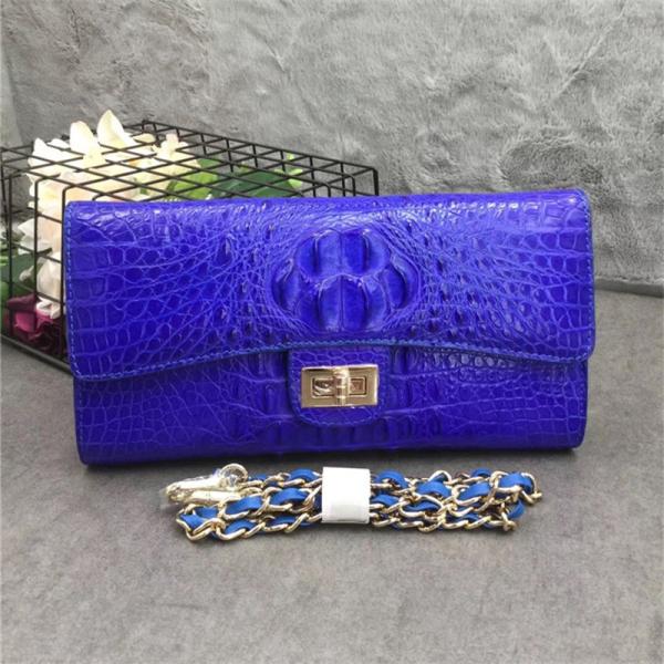 Exotic Alligator Skin Female Small Clutch Purse Authentic Real Crocodile Leather Women Flap Bag Lady Cross Shoulder Bag
