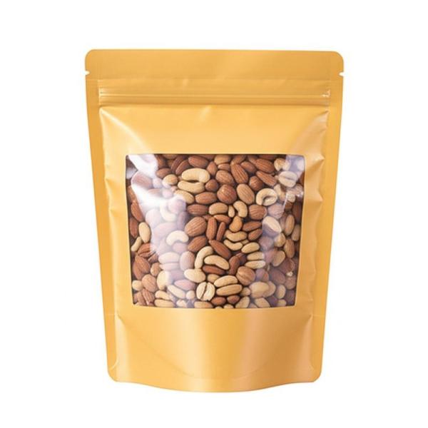Factory Supply Stand Up Ziplock Pouches Mylar Bags For Nuts Packaging With Custom Printing And Windows.