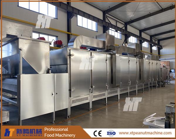 SUS304 Torradeira de Amendoim Comercial 400kg/H Máquina de Assar Castanha de Caju Torradeira de Amendoim