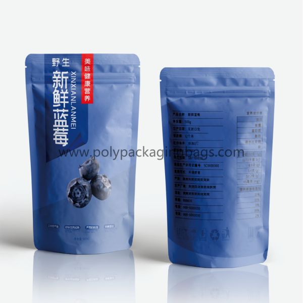 Moisture Proof Frosted Matte Recyclable Ziplock Food Packaging
