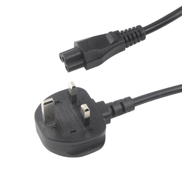 Cabo de alimentação UK BS1363 com conector IEC C5 Fusível 3A 250V