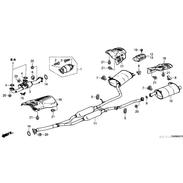 Держатель Honda автозапчастей 18215-TA0-A11 резиновый для согласия Crosstour