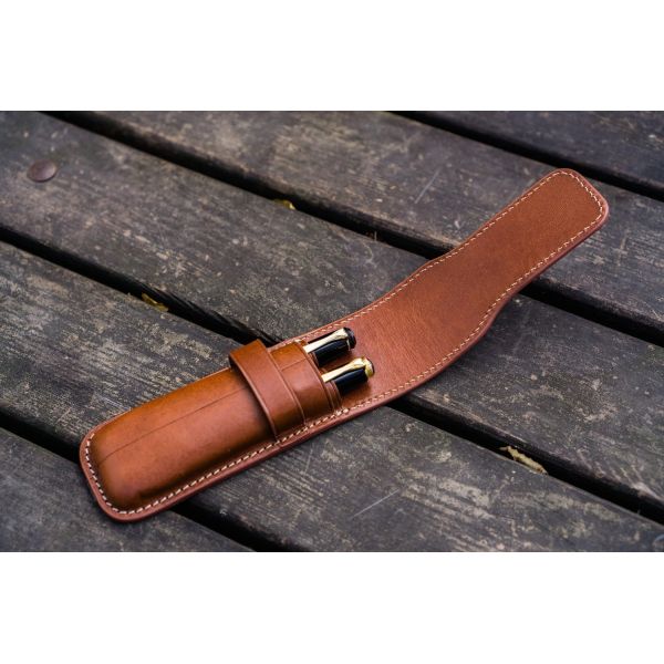 Factory Supply Of Tree Paste Leather Pencil Case, Top Layer Leather, High-End Gift, 2-Piece Pen Holder, Cross-Border Supply PEN HOLDER