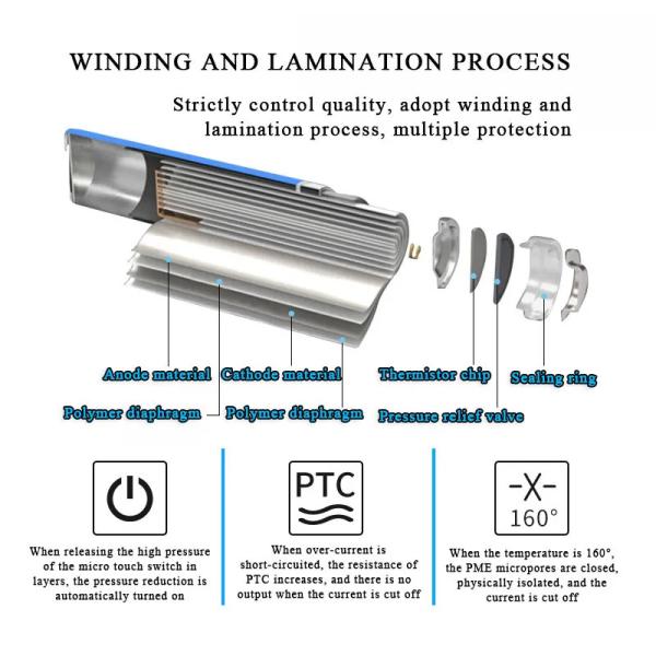 OEM ODM LiFePO4 Литийная батарея Цилиндрическая 18650 ячейка 3.2V 3.7V 1800mAh Настраиваемые литийные батареи