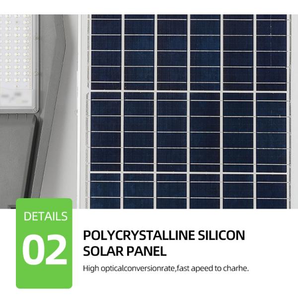 Толстые алюминиевые уличные светы 200 ватт солнечные порученные, солнечный приведенный в действие уличный фонарь IP65 делают водостойким