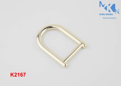 Light Gold Retangle D Ring Buckle Polished Hanging Plating For Skinny Belt