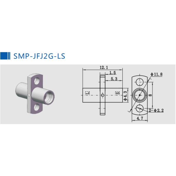 Мужчина SMP к импедансу переходника 50Ohm соединителя коаксиала SMP женскому прямо