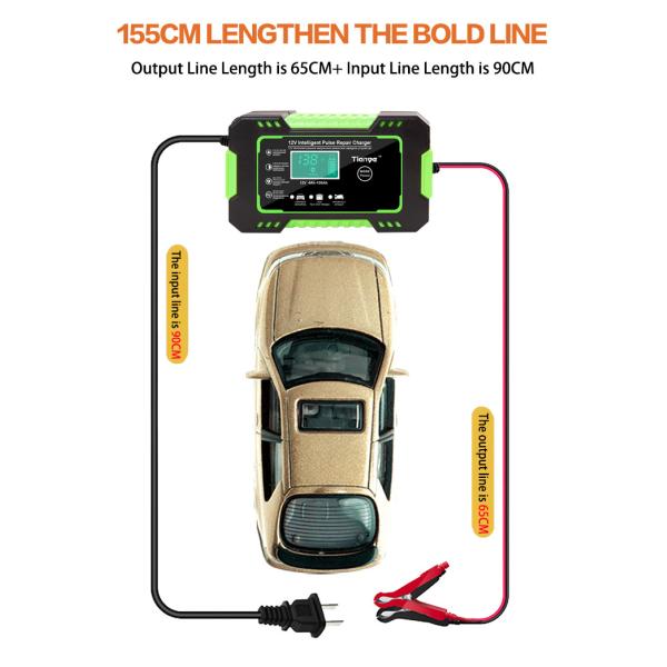 Портативный заряжатель 12V ремонта ИМПа ульс батареи ГЕЛЯ AGM