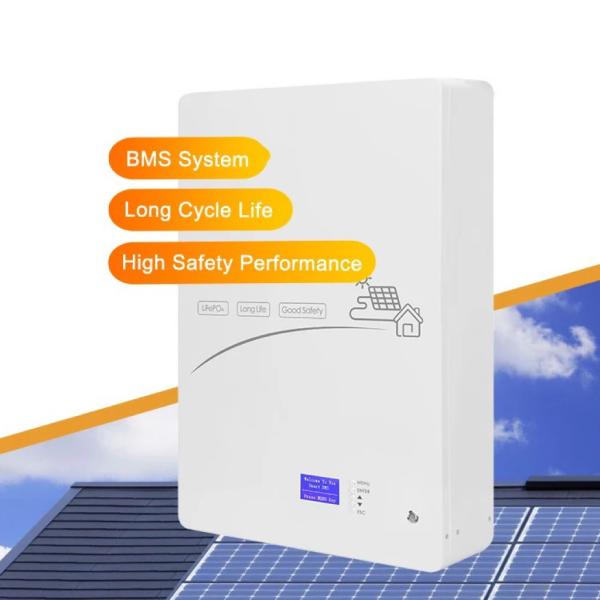 Mural solar montado 5kw 10kw LiFePO4 Bateria de iões de lítio 24V 48V 50AH 100AH 150AH 200AH 300AH 400AH Potência de armazenamento de energia