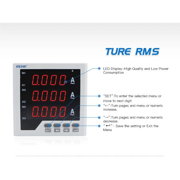 3 Phase Digital Ampere Meter Current Meter Rs485 Modbus Meter
