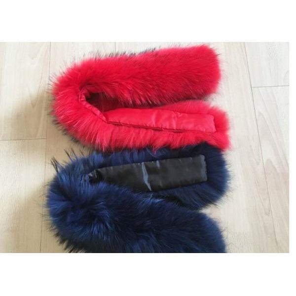 воротник меха енота ширины 14-20км отделяемый ровный для пальто куртки зимы