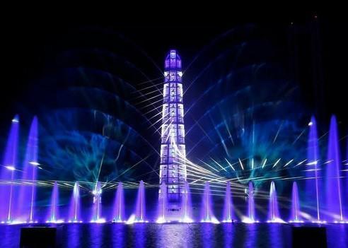 Large Beautiful 3d Laser Light Show  / Laser Water Fountain With PC Control System