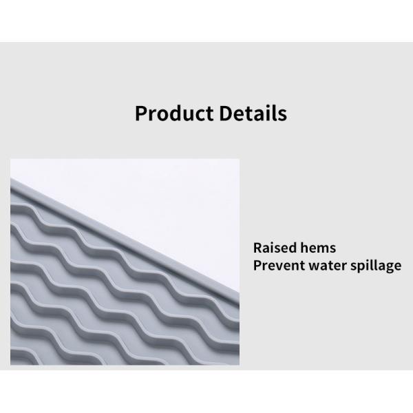 Custom Eco-friendly Silicone Dish Drying Mat Heat Resistant Trivet for Kitchen Counter