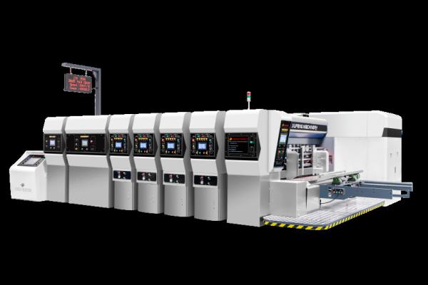 Corrugated Cardboard Lead Edge Vacuum Transfer 4 Color Printer Slotter Die Cutter High Precision
