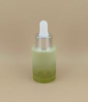 Clear Gradual Change Green Smooth Round Dropper Bottle K-GBL30 for Customized Essence Design