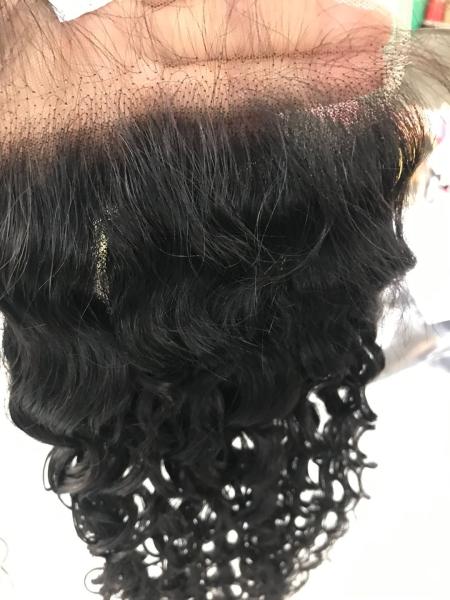 Natural wave 5x5 Lace Frontal Closure Human Hair Ear to Ear HD Lace Frontal Closure Free Part Brazilian Hair Extensions 150% Density Lace Frontal Human Hair Pre Plucked with Baby Hair 24 Inch