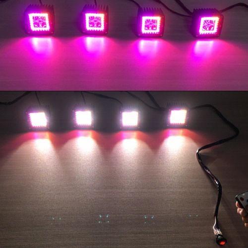 3.2 Inch 12w RGB Offroad Led Work Light , 12V 24V LED Work Light ATV SUV Mine Boat Lamp 4WD