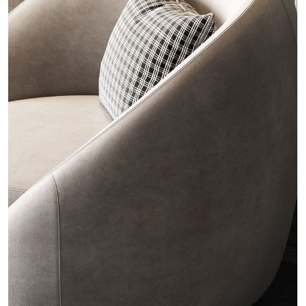 Modern Leisure Lounge Sofa Chair Lazy Swivel Accent Chair Rotatable Single Seat Round Velvet Fabric Sofa Chair for Living Room