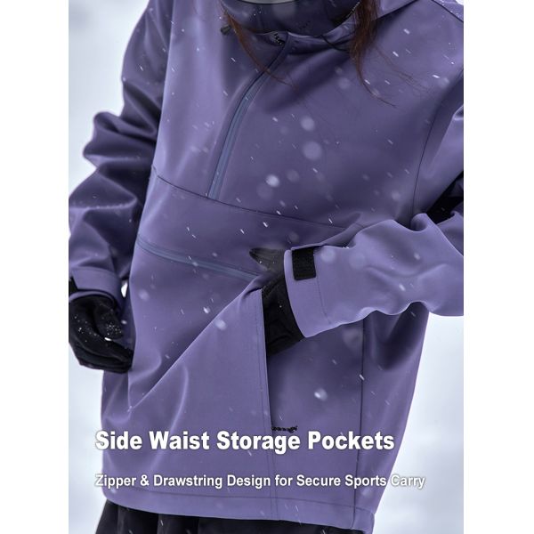 Custom OEM 3L Waterproof Windproof Snowboard Ski Hoodie Winter Couple Ski Jacket