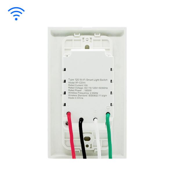 15A Wifi Home Light Switch , Amazon Alexa Compatible Light Switches US Standard