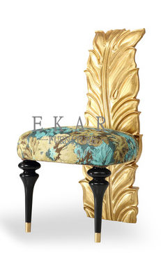 Luxury Classic Wood Stool Leather Antique Bar High Chair