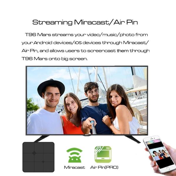 T96 Mars S905W 1G8G ott tv box 4k kd player android with skype 4k ultra output android movies cartoon android tv box