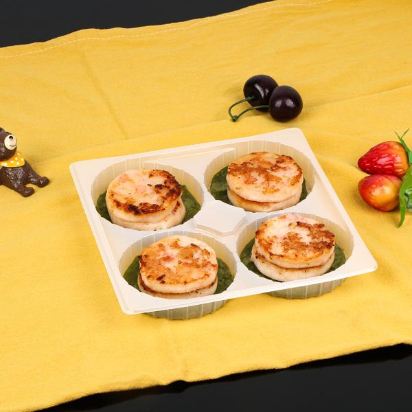 Custom 4-cave PP Mochi chocolate tray Pastry Storage Container  Insert Trays Clear Plastic Dessert Box