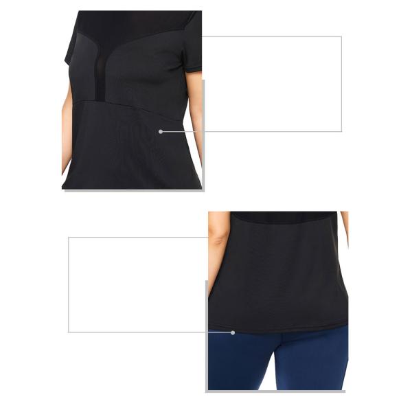 Richee Women'S Plus Size Yoga Wear Round Neck Short Sleeve T Shirts skin friendly