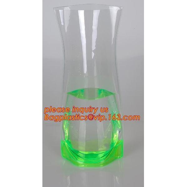Square Plastic Vase,Plastic Flower Vases, transparent PVC bag, vase pouch, stand up vase, plastic vase, floral bags pack