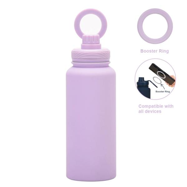 New Cross-border Mobile Phone Magnetic Stand Water Cup Outdoor Large-capacity 1L Insulated Cup Stainless Steel Sports Water Bottle