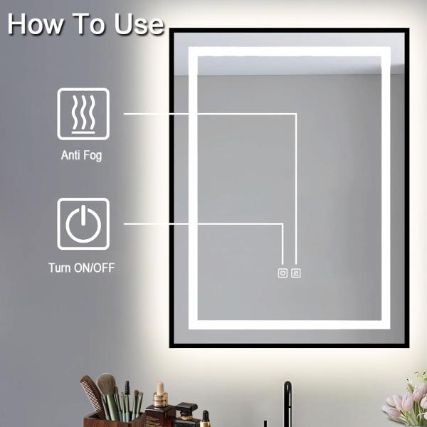 Experimente os benefícios do nosso espelho de banheiro LED para o seu banheiro e estilizado