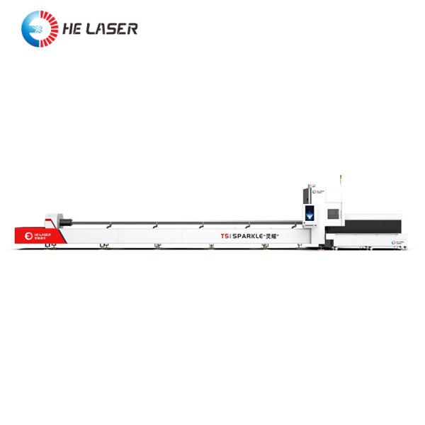 SS Tube Cutting Machine Square / Circle Pipe Fiber Laser Cutting Machine