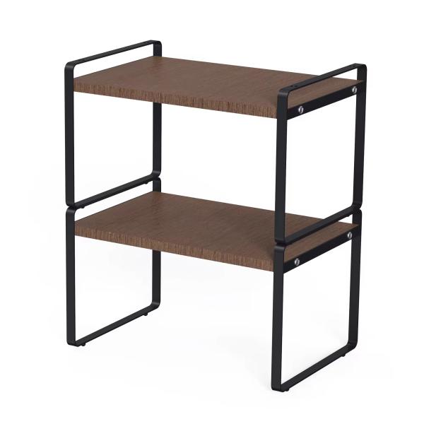 Standing Type Wood Element Modern Design Organizer Household Multifunctional Stylish Metal Kitchen Organizer