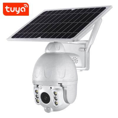 Bateria da câmera PIR IP66 1080P HD de WIFI da abóbada do IP de TUYA Smart 2MP Solar Panel PTZ