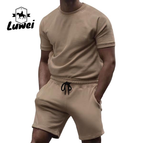 Хлопок бег мужчины спортивная одежда набор тренажерный костюм тренажерный костюм