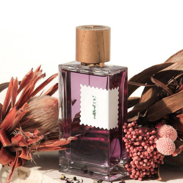 Естественный твердый деревянный тип крышка цилиндра флакона духов с печатью золота