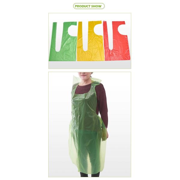 Waterproof 25g Disposable Blue Plastic Aprons
