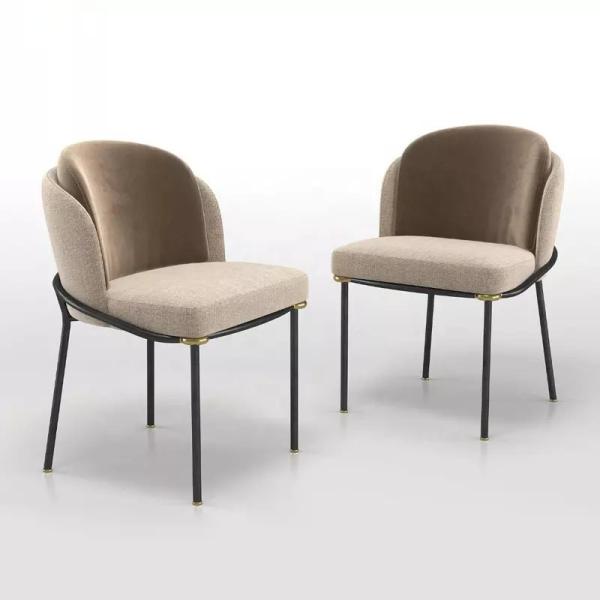 Large Cushion Upholstered Seat Dining Chairs Luxury Hotel Dining Chairs Dust Proof