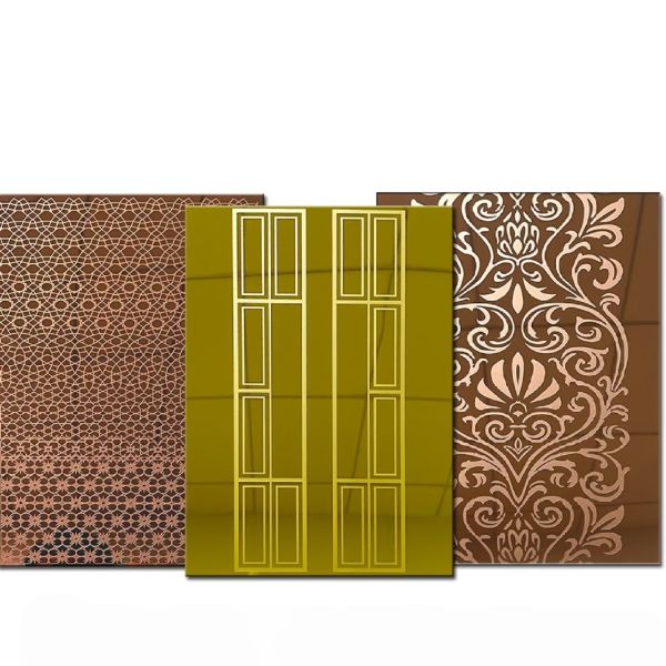 Lámina de acero inoxidable grabada personalizada para decoración de la industria aeroespacial y médica