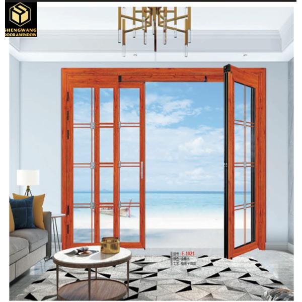 Lock Red PT Door Powder Coated Aluminium Sliding PT Doors 2mm Frame