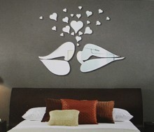 Eco-friendly CM-073 Novelty Acrylic Wall Mirror Sticker for Bedroom Decoration