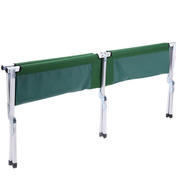 Customized 190X62X42cm Outdoor Aluminum Foldable Cot 600d Oxford Camping Folding Bed