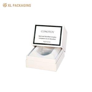 Роскошная косметическая коробка на заказ, противоударная вставка из пенопласта, прозрачное окно, удобный дизайн распаковки, защита хрупких продуктов, улучшение распаковки для любителей красоты