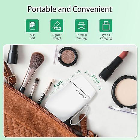 Maker Machine with Tape, Bluetooth R5 Label Printer, Wireless Mini Label Makers with Multiple Templates for Organizing Office Home