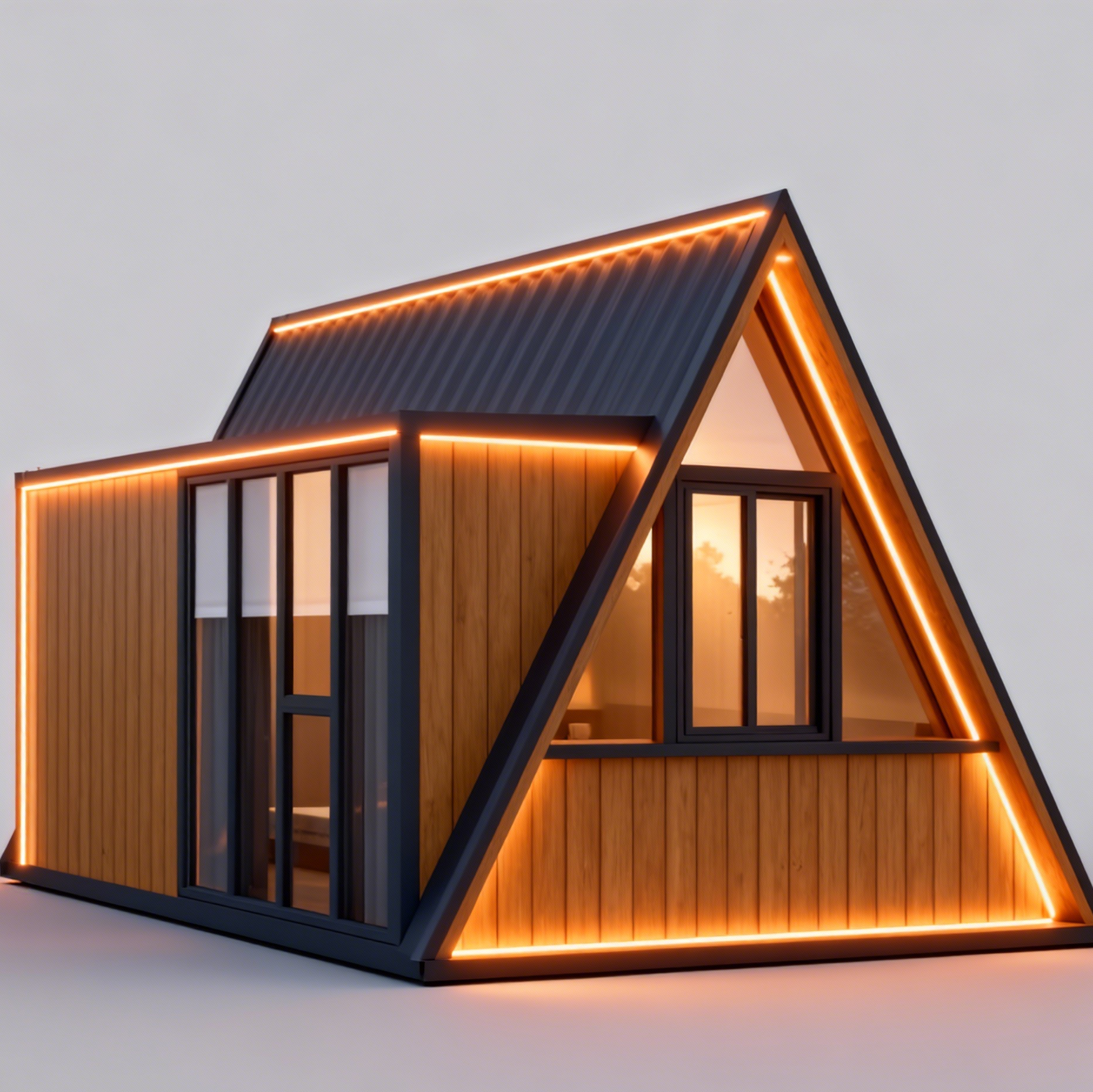 Luxurious Small Prefab Triangle House Waterproof Container Accommodation Hotel Featuring Sandwich Panel Movable Prefab House