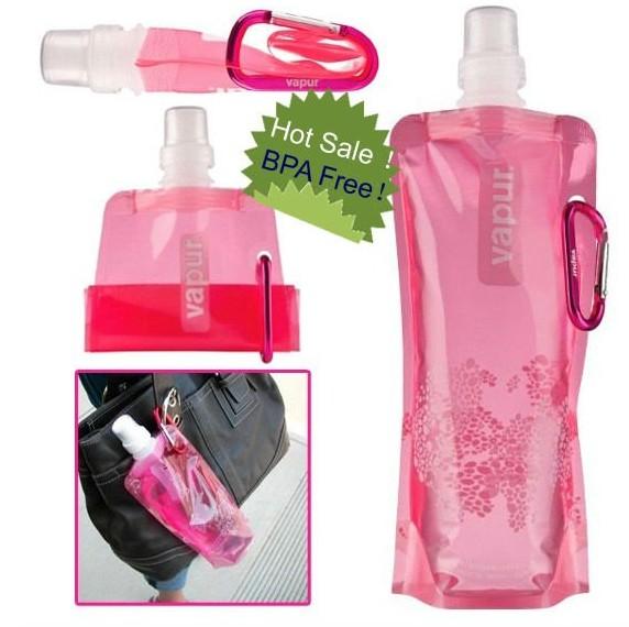 hot selling plastic foldable water bag/folding water bottle/drinking bottle
