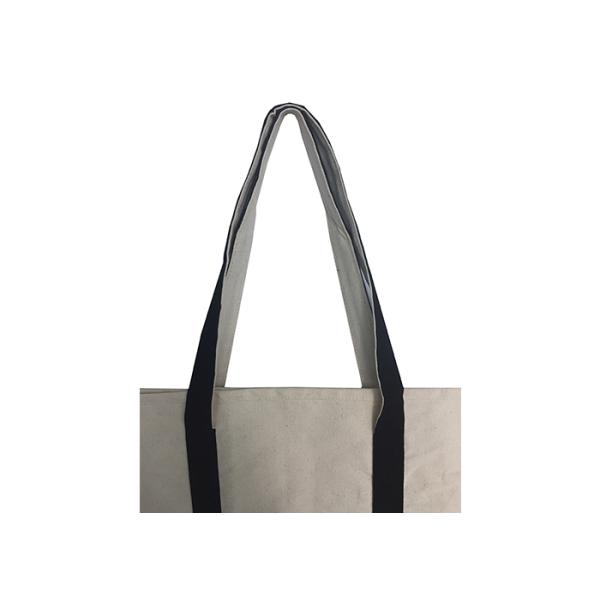 White 10oz 100 Cotton Tote Bags With Black Handles SEDEX Approval